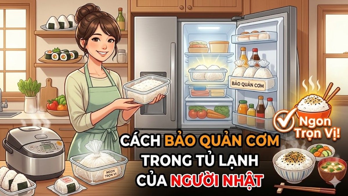Cách bảo quản cơm trong tủ lạnh của người Nhật giữ ngon trọn vị